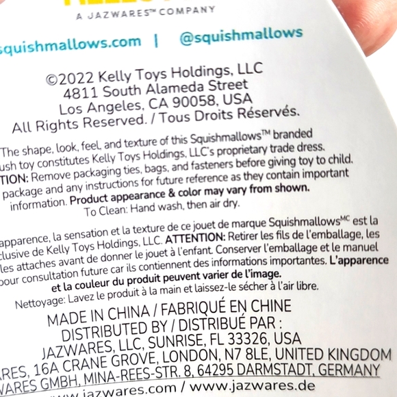 ZAYA 🐻 Pink Bear w/Glitter Ears Original Squishmallows by Kelly Toy ☆》NWT《☆ - Picture 8 of 8